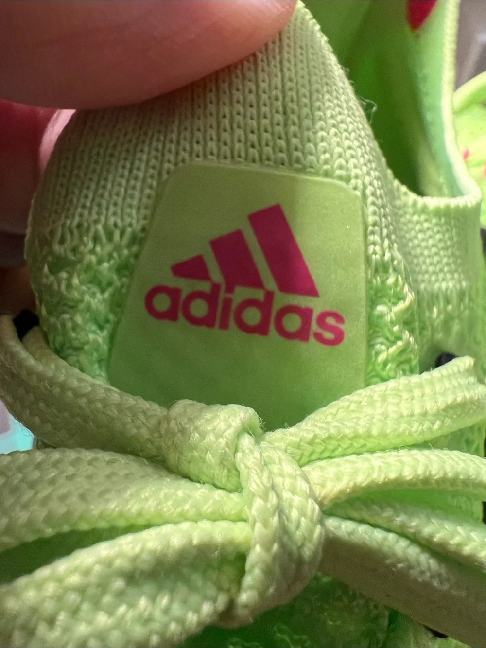 adidas Neon Green 4DFWD Running Sneakers with Pink Accents